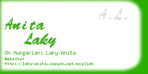 anita laky business card